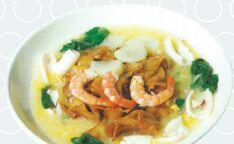 Seafood Scramble Egg Chow Fun